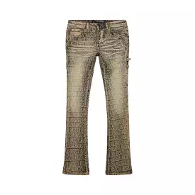 Valabasas “Imprint” Vintage Stacked Flare Jeans