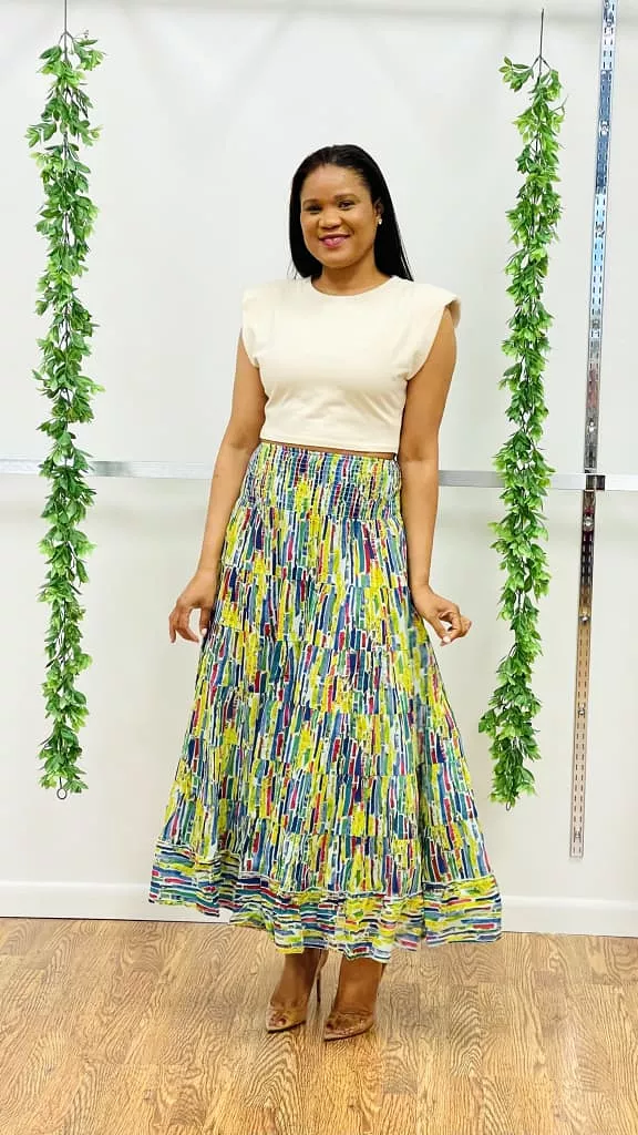 Venice printed maxi skirt