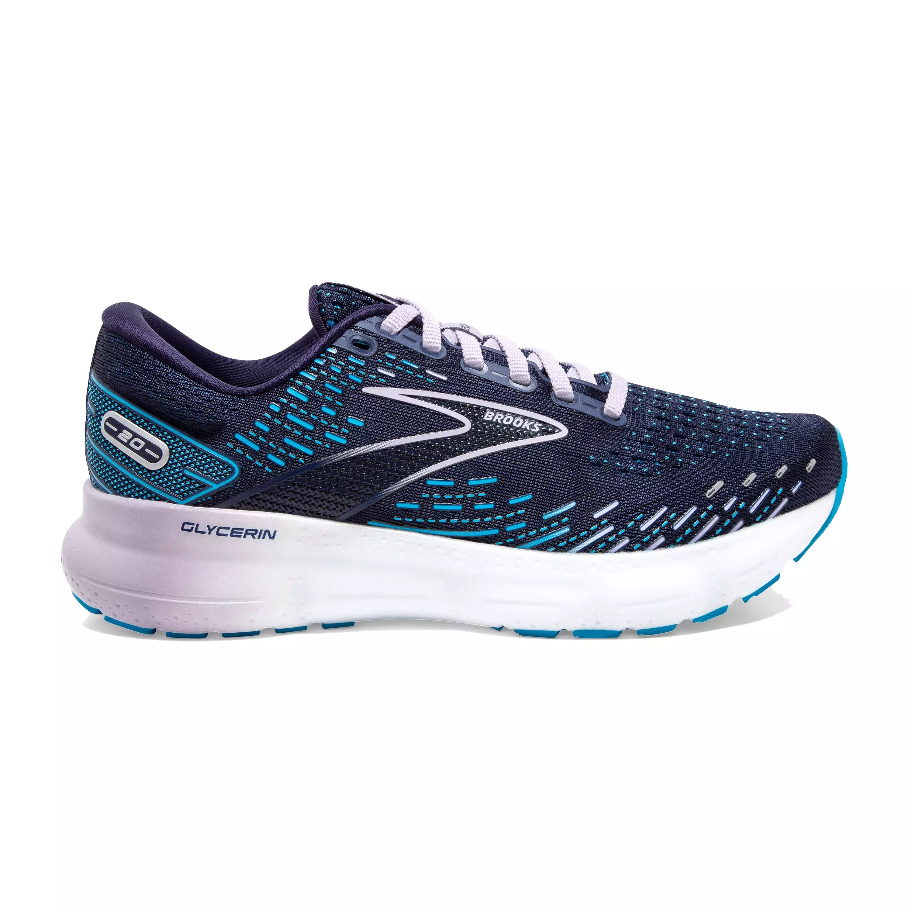 W Brooks Glycerin 20 Peacoat/Ocean/Pastel Lilac