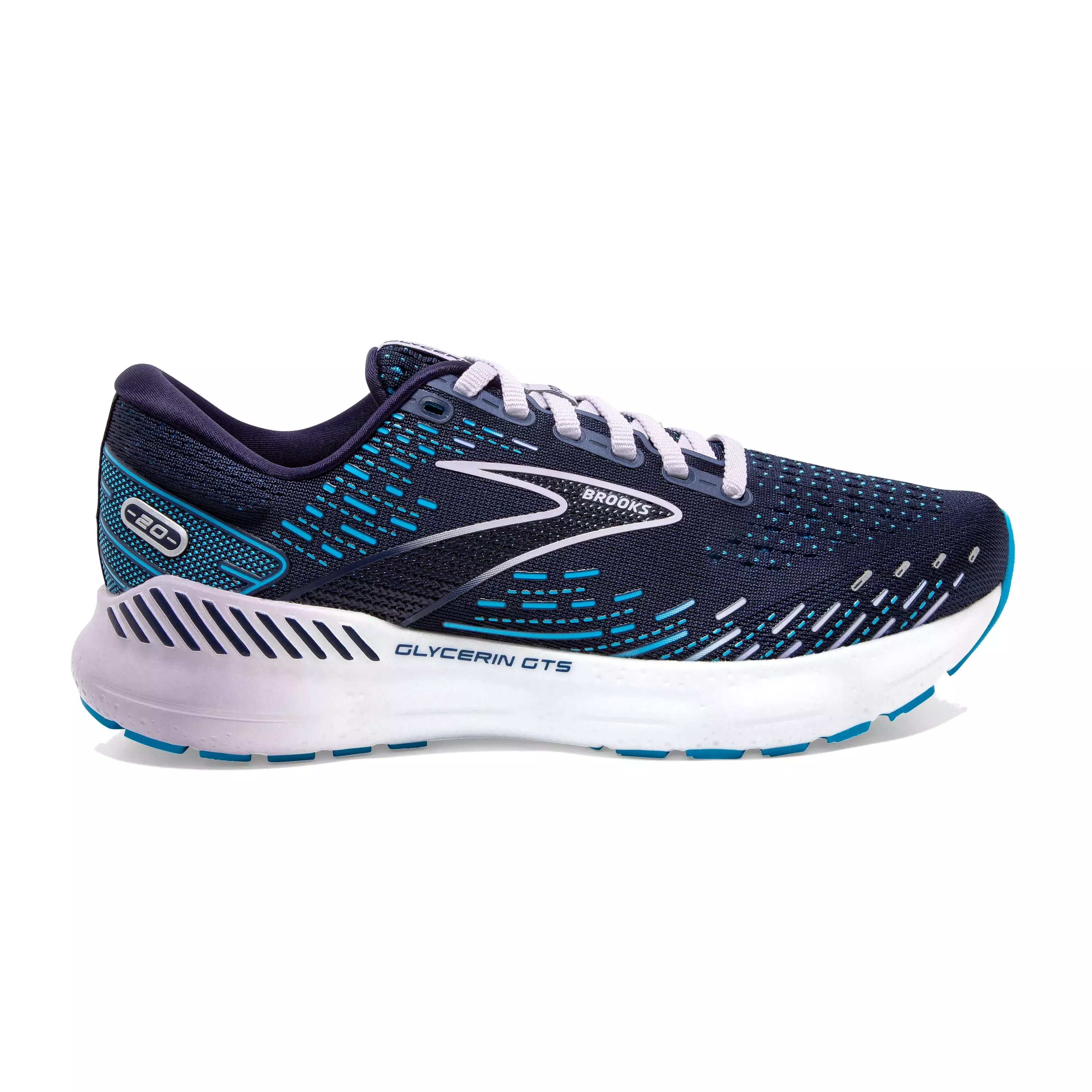 W Brooks Glycerin GTS 20 Peacoat/Ocean/Pastel Lilac