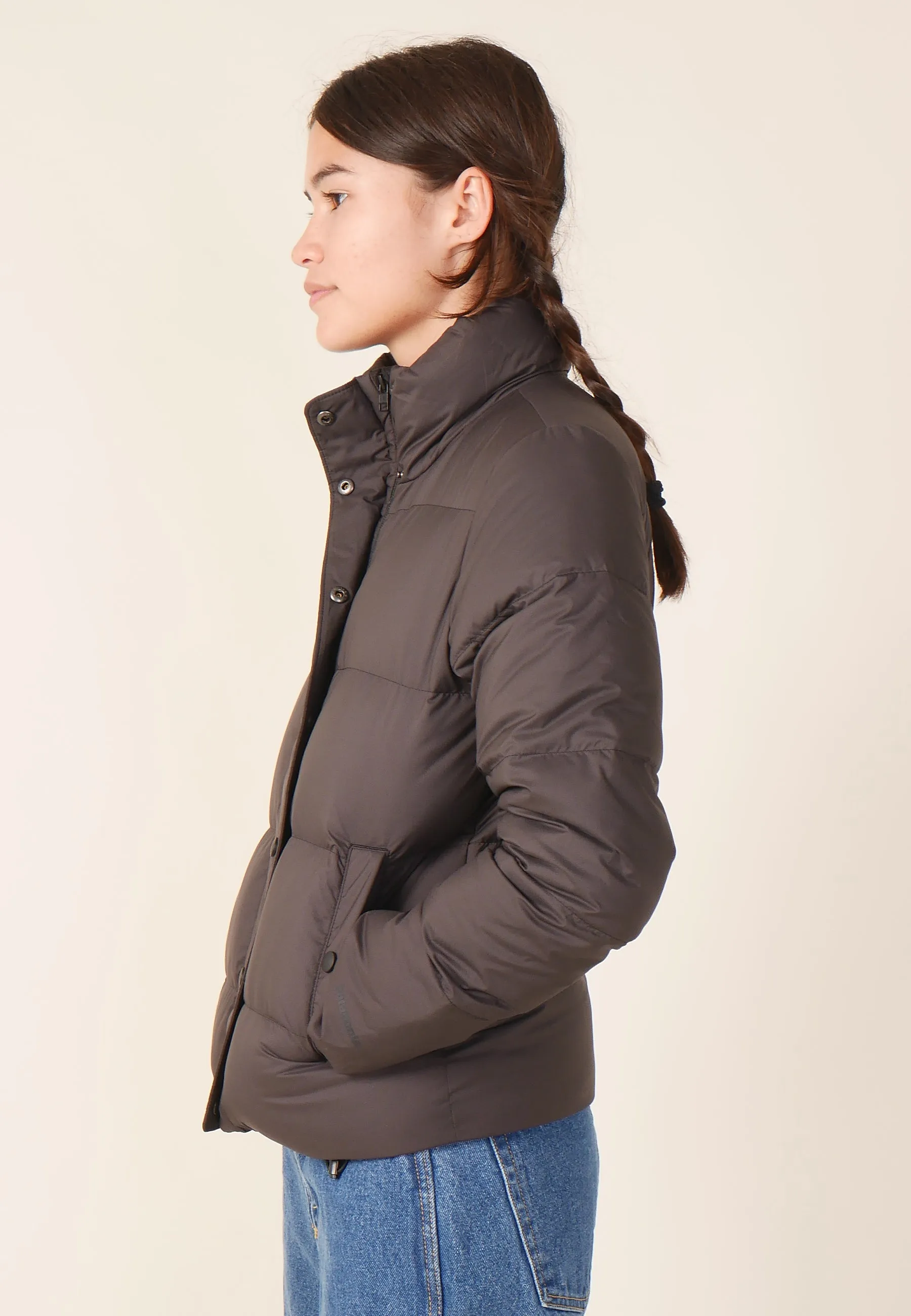 Womens Silent Down Jacket - black