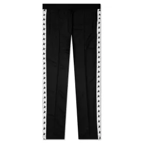 Women's Star Wide Leg Jogging Pant - Black/White