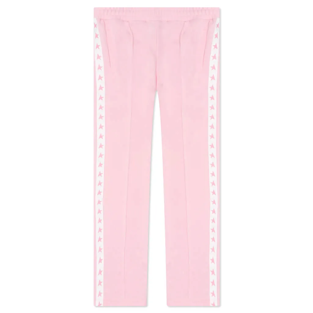 Women's Star Wide Leg Jogging Pant - Rose Shadow/White