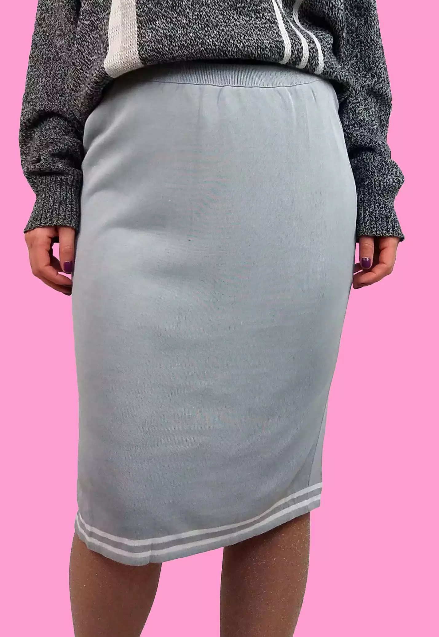 Y2K Knit Dress Grey