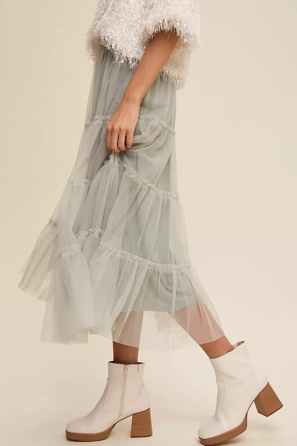 Your Favorite Tiered Mesh Flouncy Skirt