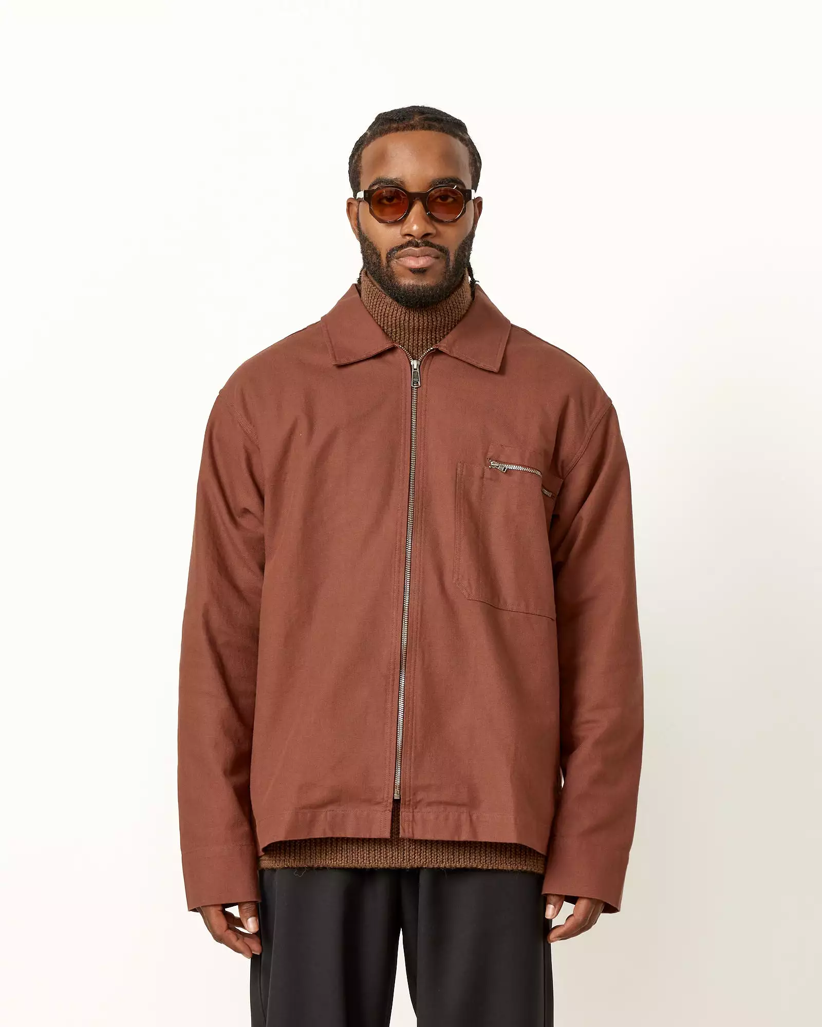 Zip Overshirt in Mineral